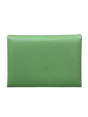 Hermes Calvi Duo Vert Criquet Veau #311762H80B